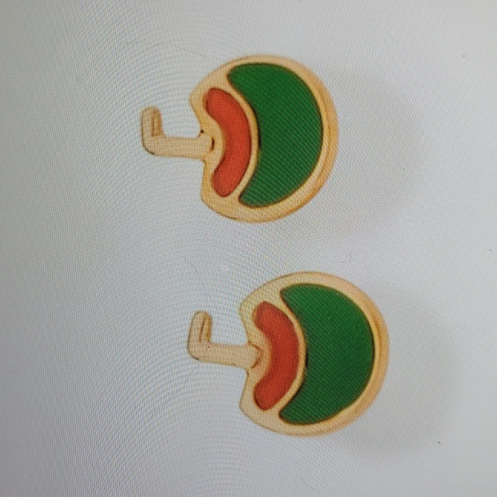 Gold coconut earrings